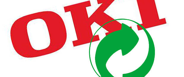 Ausgezeichnet mit dem Gründen Punkt: Der Druckerhersteller Oki sparte 2016 mit Recycling 156 Tonnen CO2 ein.