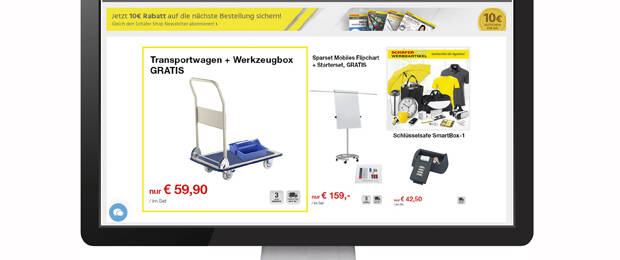 Startseite von www.schaefer-shop.at: Zum Angebot zählen Produkte fürs Büro, für Lager und Betrieb. (Monitorbild: Thinkstockphotos 166011575)