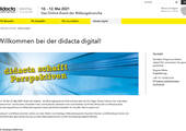 Die Online-Ausgabe der Bildungsmesse didacta feiert vom 10. bis 12. Mai 2021 Premiere. (Bild: Screenshot www.didacta.digital)