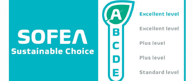 Eines der Sofea-Logos für die Darstellung des A-Ratings: In die Bewertung fließen bis zu 30 Kriterien ein. (Bild: Sofea)