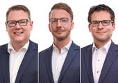Mit Beginn des neuen Geschäftsjahres hat Brother die Aufgaben in Vertrieb und Marketing neu strukturiert: (v.l.) Matthias Schach, Sascha Bick und Stefan Rupp (Bild: Brother)