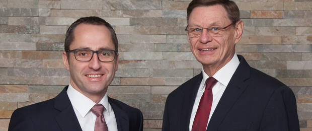 Rolf Hahn (rechts) und Matthias Schneider, die Geschäftsführer von Mercator-Leasing (Bild: MLF Mercator Leasing GmbH & Co. Finanz-KG)