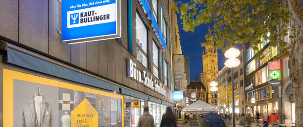 Traditionsstandort: Kaut-Bullinger wird das bekannte Ladengeschäft in der Münchner Rosenstraße Ende Februar 2022 schließen. (Bild: Michael Schütze/Kaut-Bullinger)