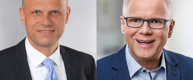 Armin Alt, Geschäftsführer von perform IT (l.) und Christof Rösch, Bereichsleiter Drucken + Kopieren bei Soennecken (Bild: perform IT/ Soennecken)