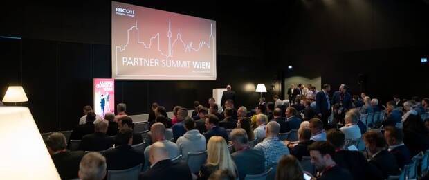 Mehr als hundert Teilnehmende bem Ricoh Partner Summit Wien 2023.