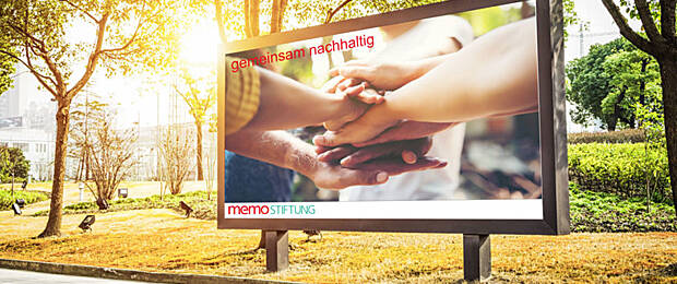 Erstes Projekt der memo Stiftung in Richtung Öffentlichkeit: der Mitte Mai gestartete Plakatwettbewerb für mehr Nachhaltigkeit. (Bild: memo Stiftung)