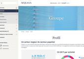 Screenshot der Sequana-Website: Das Handelsgericht in Nanterre hat über Sequana ein Insolvenzverfahren eröffnet.