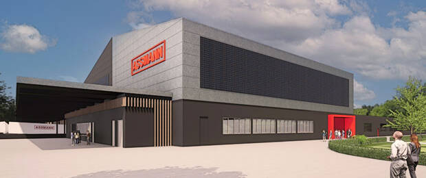 Gesamtinvestition von 6,5 Millionen Euro: So soll das neue Logistikzentrum von Assmann in Melle aussehen. (Bild: Assmann)
