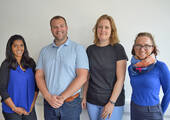 Starkes Rapesco-Vertriebsteam (von links): Jey Tamber, Alex Bonarius, Gunilla Carlton und Christi Gross (Bild: Rapesco)