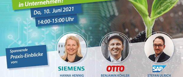 Siemens, SAP und Otto diskutieren mit AfB über nachhaltige Digitalisierung. (Bild: AfB)