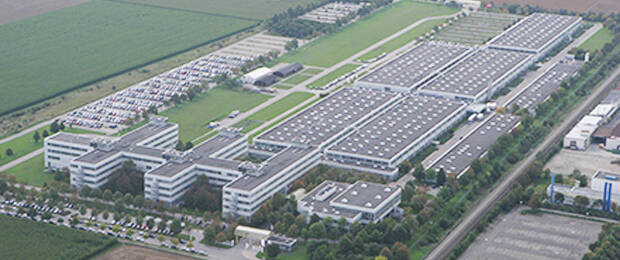 Standort von Océ Printing Systems in Poing bei München – künftig Canon Production Printing. (Bild: Canon)