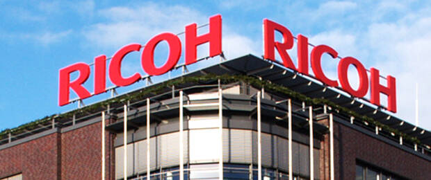 Ricoh-Logo auf dem Gebäude der Deutschland-Zentrale in Hannover
