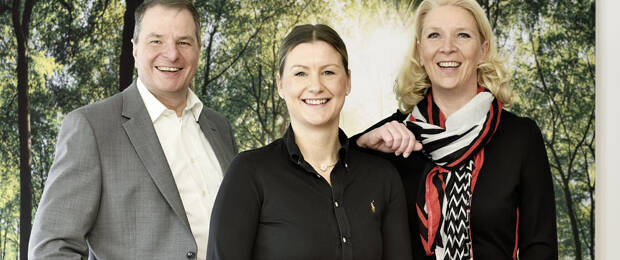 Das Geschäftsführerteam bei Osswald 360 in Hannover (v.l.):  Peter Henke, Christina Sonntag und Marianne Sørensen
