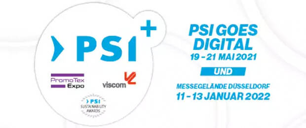 Unter „PSI Digital“ finden die drei Fachmessen PSI, PromoTex Expo und viscom vom 19. bis 21. Mai 2021 rein digital statt. (Bild: Reedexpo)