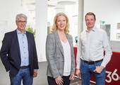 Das Führungsteam bei Office360 (von links): Helmut Fleischer, Marianne Sørensen und Peter Henke. (Bild: Office360)