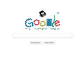 Google erinnert mit seiner „Doodle“ genannten Verfremdung des eigenen Logos an die Erfindung des Lochers vor 131 Jahren.