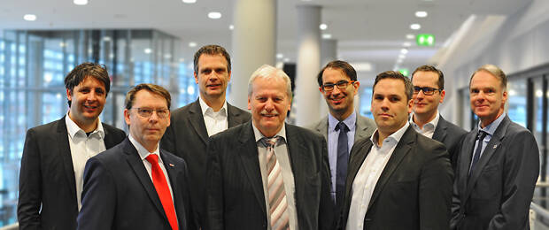 Office Gold Club-Beirat (von links): Christian Schneider, Andreas Soick, Stefan Warkalla, Horst Bubenzer, Paul Schalk, Christoph Ollig, Holger Schubert, Thomas Bona.