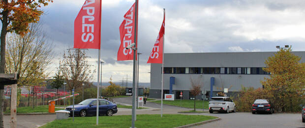 Beachtliche Möglichkeiten vorhanden: das Staples-Logistikzentrum in Waldlaubersheim bei Bingen.
