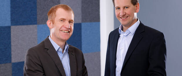 Markus Mönckemeyer und Torsten Otto (r.) sind die Geschäftsführer der Accompio GmbH.