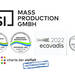Die vier Gütesiegel rund um die Themen Nachhaltigkeit, Diversity sowie Lieferketten, die SI Mass Production aktuell führt