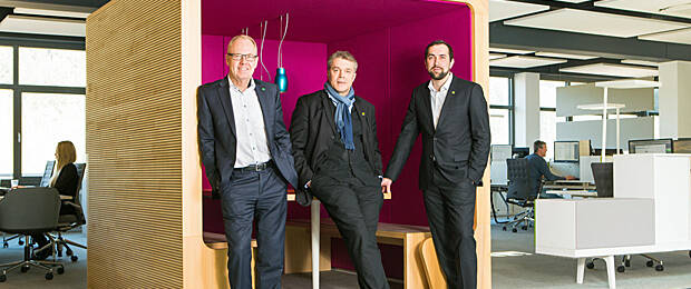 Stolz auf die Auszeichnung: die Leiter der Streit Business Units Rainer Betz, Clemens Imberi und Marc Fuchs