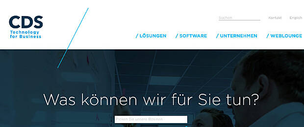 Screenshot der CDS-Website mit neuem Corporate Design.