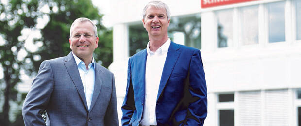 Das neue Führungsduo bei Schwan-Stabilo: Sebastian Schwanhäußer (rechts) als CEO und Martin Reim als CFO. (Bild: Schwan-Stabilo)