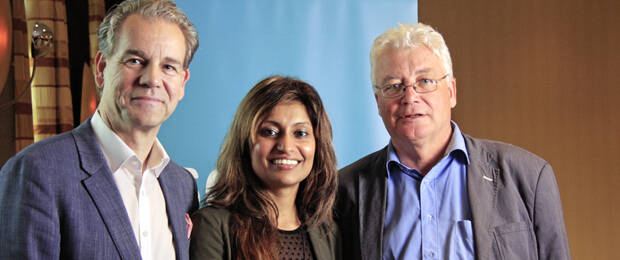 Führungsteam der Sofea-Initiative in Düsseldorf (v.l.): Matthias Schumacher (President), Anita Singh-Gunther (Geschäftsführerin) und Johan Brondijk (Schatzmeister)