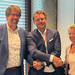 Freuen sich auf die Zusammenarbeit: (v.l.) Christian Schulte, CEO der THS-Gruppe, Gerwald van der Gijp, CEO von Armor Print Solutions und Simone Schroers, Geschäftsführerin von MHS.