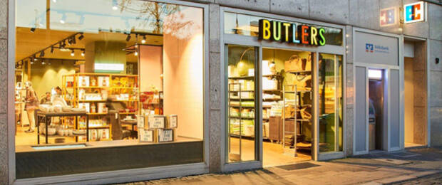 Filiale von Butlers in Düsseldorf am Carlsplatz: Das neue Konzept ist ein wichtiger Bestandteil der Neuausrichtung des Unternehmens. (Bild: Butlers)