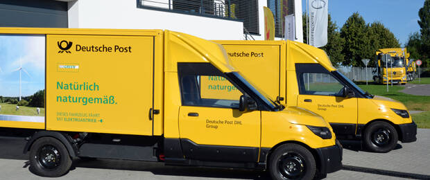 Das Elektrofahrzeug „StreetScooter“ der Deutschen Post soll dem Logistiker dabei helfen, die eigenen Klimaschutzziele zu erreichen. (Bild: Deutsche Post AG)