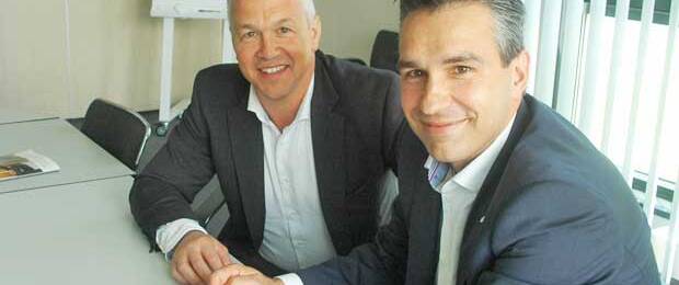 Partnerschaftliche Zusammenarbeit: Nösse-Geschäftsführer Matthias Erhard (links) und Sascha Lerchl, Geschäftsführer der BFL Leasing